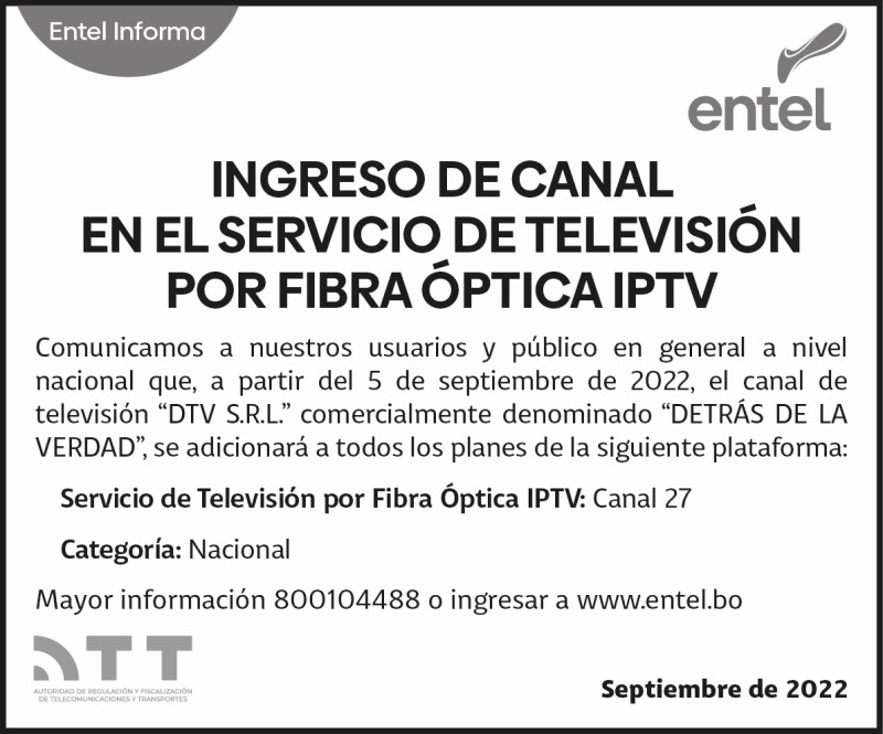 Ahora El Pueblo -Ingreso de Canal en el Servicio de Television-2X2
