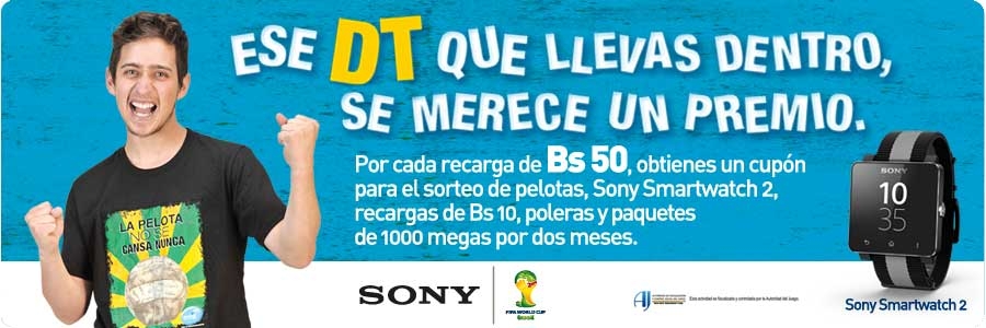 Promoción de Recargas Entel y Sony te llevan al Mundial